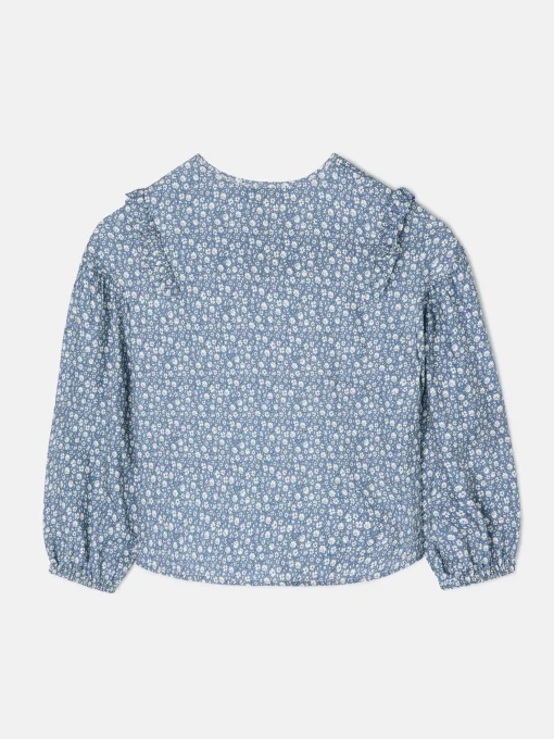 Silbon Camisas Y Blusas-Blusa girl estampado flores azul claro Azul claro