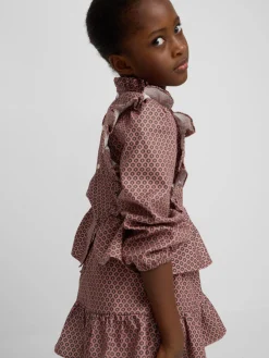 Silbon Camisas Y Blusas-Blusa girl jaretas estampado etnico Rosa