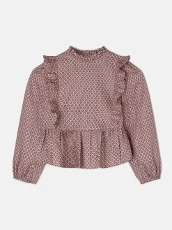 Silbon Camisas Y Blusas-Blusa girl jaretas estampado etnico Rosa