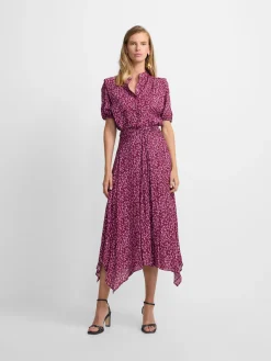 Silbon Camisas Y Blusas-Blusa manga corta estampado lurex Morados