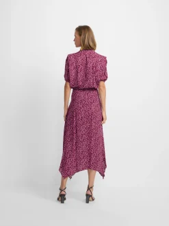 Silbon Camisas Y Blusas-Blusa manga corta estampado lurex Morados