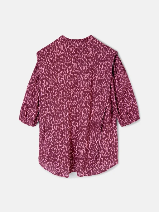 Silbon Camisas Y Blusas-Blusa manga corta estampado lurex Morados