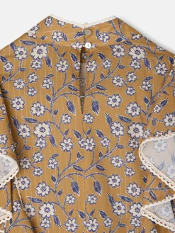 Silbon Camisas Y Blusas-Blusa volantes estampado flores Camel