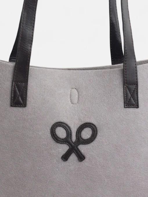 Silbon Bolsos Y Monederos-Bolso fieltro raqueta gris Beige