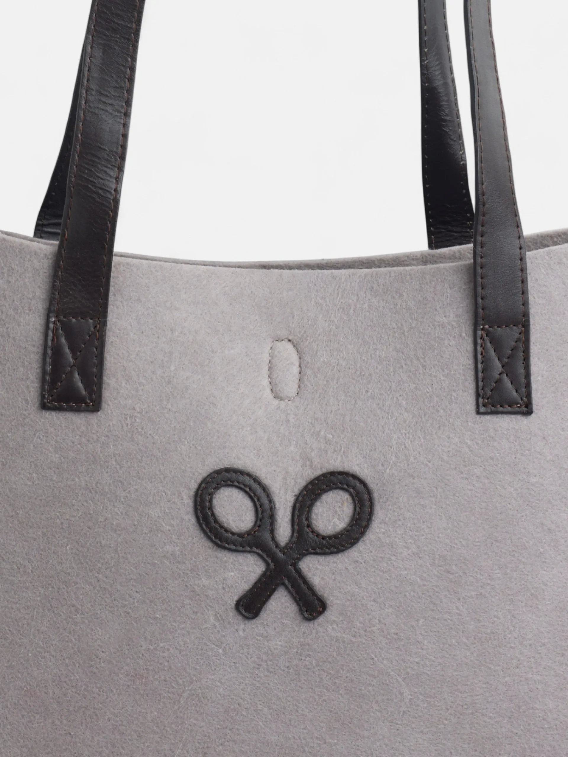 Silbon Bolsos Y Monederos-Bolso fieltro raqueta gris Beige