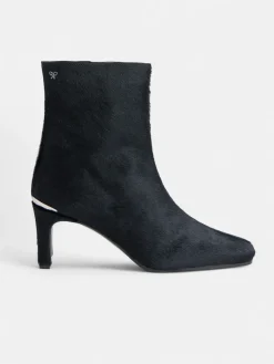 Silbon Calzado-Botin tacon pelo Negro