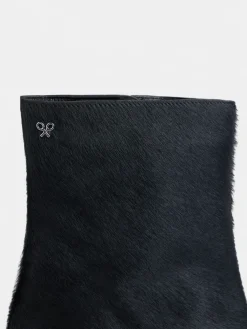 Silbon Calzado-Botin tacon pelo Negro