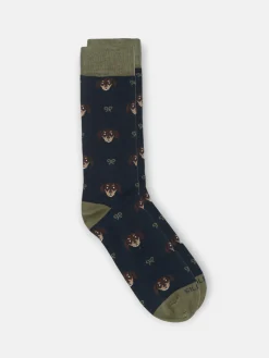 Silbon Complementos|Accesorios·Calcetines, Bóxer Y Pijamas-Calcetin dog raquetas azul marino Azul marino