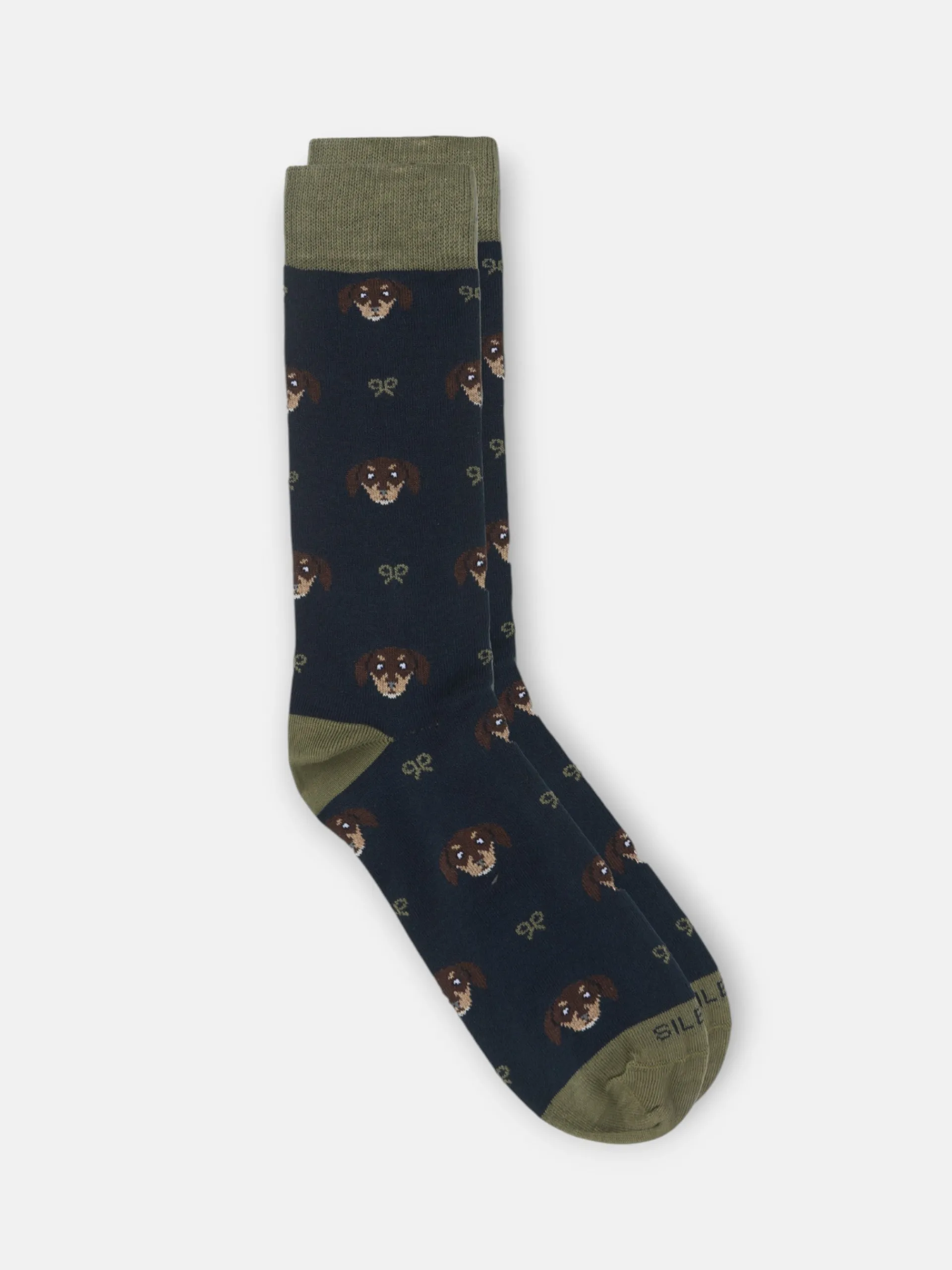 Silbon Complementos|Accesorios·Calcetines, Bóxer Y Pijamas-Calcetin dog raquetas azul marino Azul marino