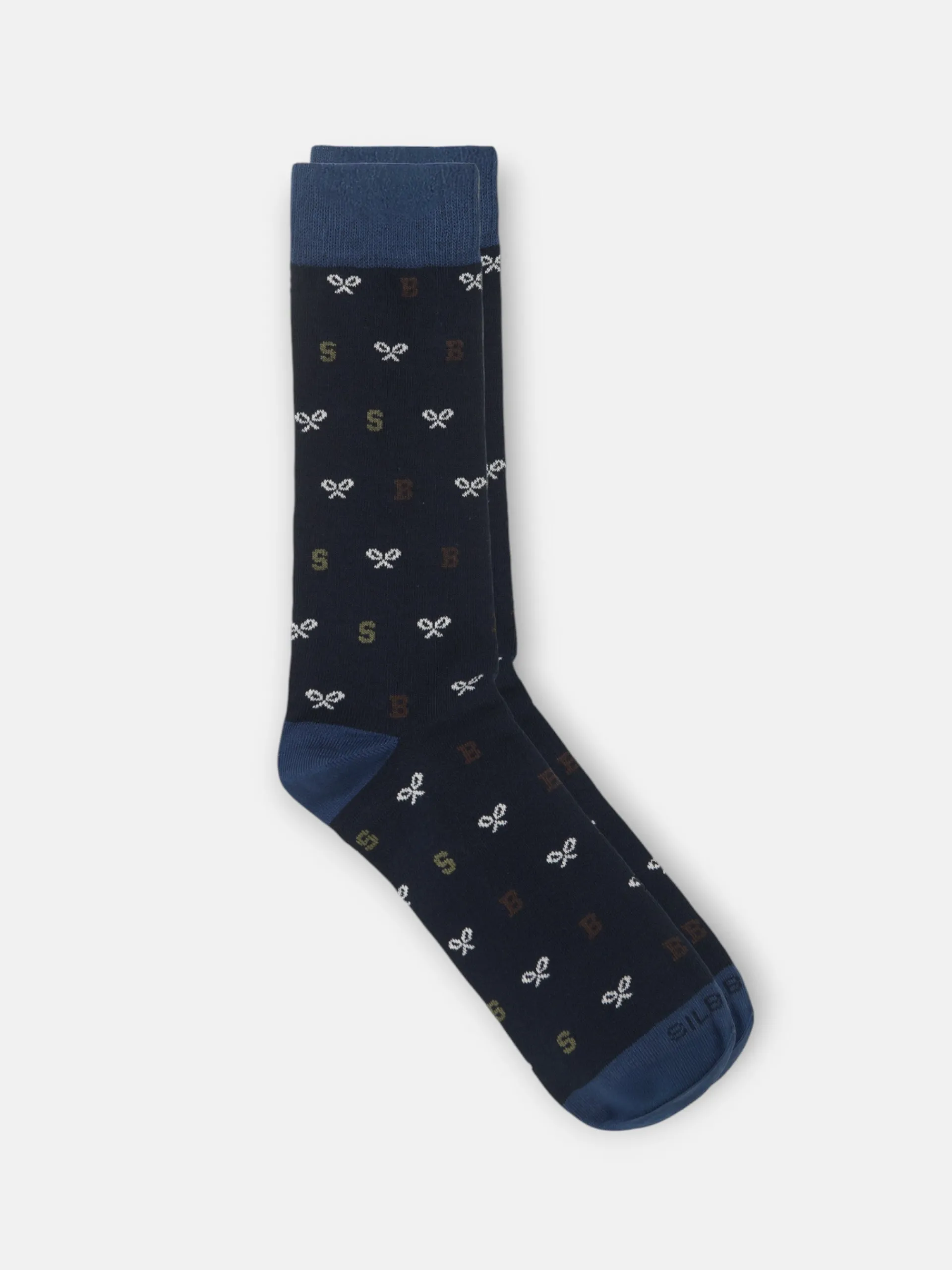 Silbon Accesorios·Calcetines, Bóxer Y Pijamas-Calcetin motivos letras azul marino Azul marino