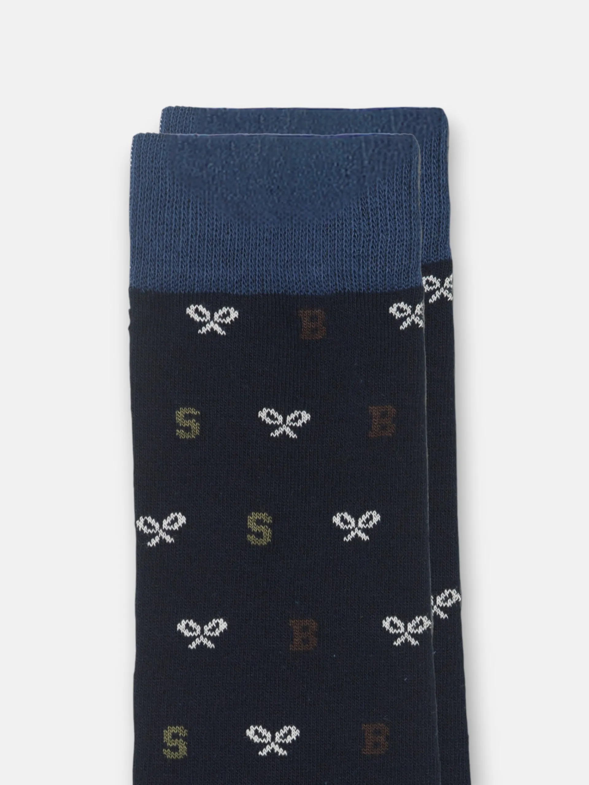 Silbon Accesorios·Calcetines, Bóxer Y Pijamas-Calcetin motivos letras azul marino Azul marino