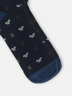 Silbon Accesorios·Calcetines, Bóxer Y Pijamas-Calcetin motivos letras azul marino Azul marino