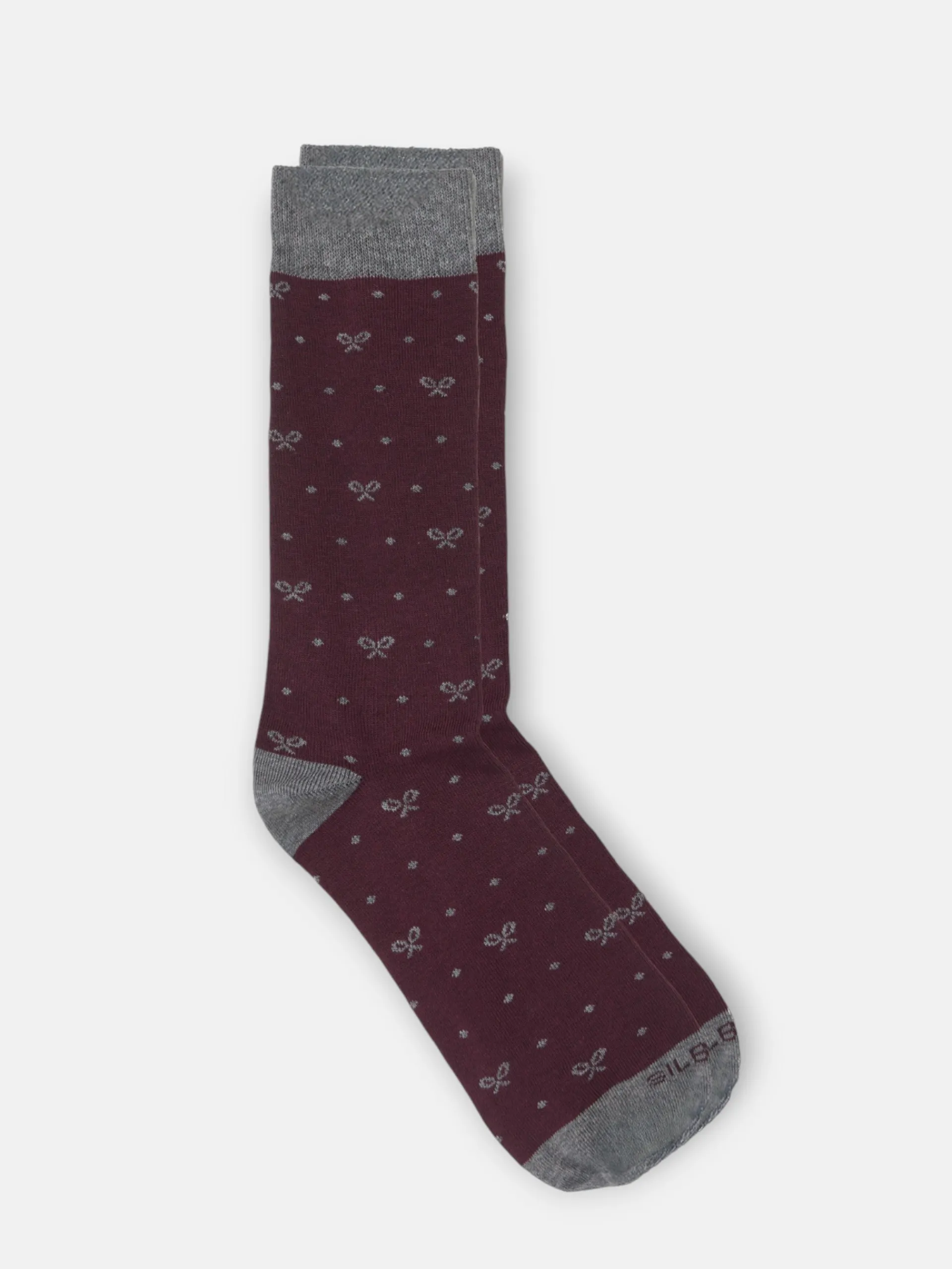 Silbon Accesorios·Calcetines, Bóxer Y Pijamas-Calcetin motivos lunares Burdeos