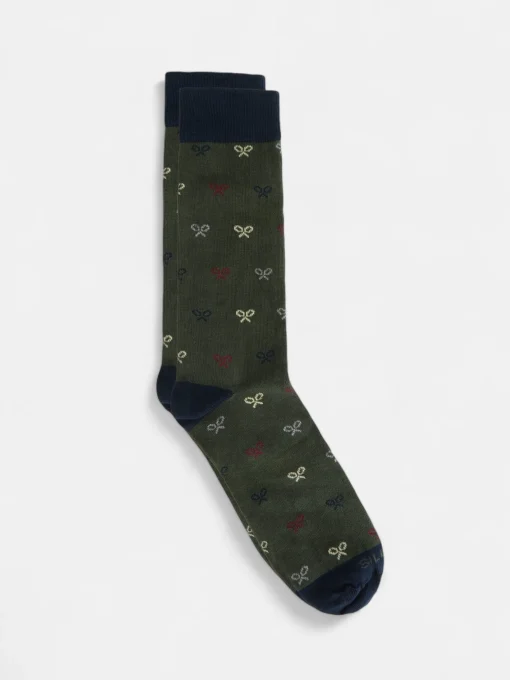Silbon Accesorios·Calcetines, Bóxer Y Pijamas-Calcetin raquetas colores Verde