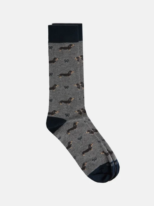 Silbon Accesorios·Calcetines, Bóxer Y Pijamas-Calcetin doggy Gris
