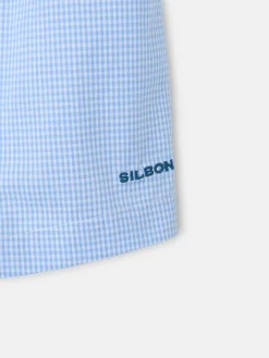 Silbon Accesorios·Calcetines, Bóxer Y Pijamas-Calzoncillo mini cuadro azul celeste Azul celeste