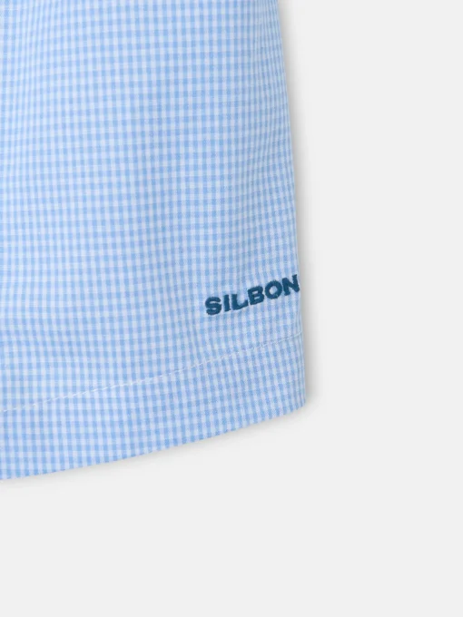 Silbon Accesorios·Calcetines, Bóxer Y Pijamas-Calzoncillo mini cuadro azul celeste Azul celeste