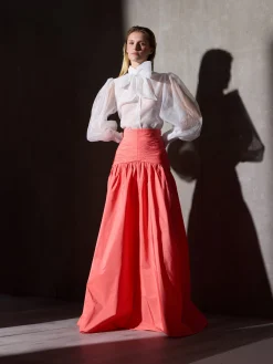 Silbon Camisas Y Blusas-Camisa CaprileX organza blanca Blanco