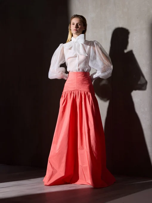 Silbon Camisas Y Blusas-Camisa CaprileX organza blanca Blanco