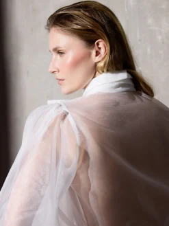 Silbon Camisas Y Blusas-Camisa CaprileX organza blanca Blanco