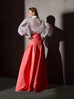 Silbon Camisas Y Blusas-Camisa CaprileX organza blanca Blanco