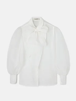 Silbon Camisas Y Blusas-Camisa CaprileX organza blanca Blanco