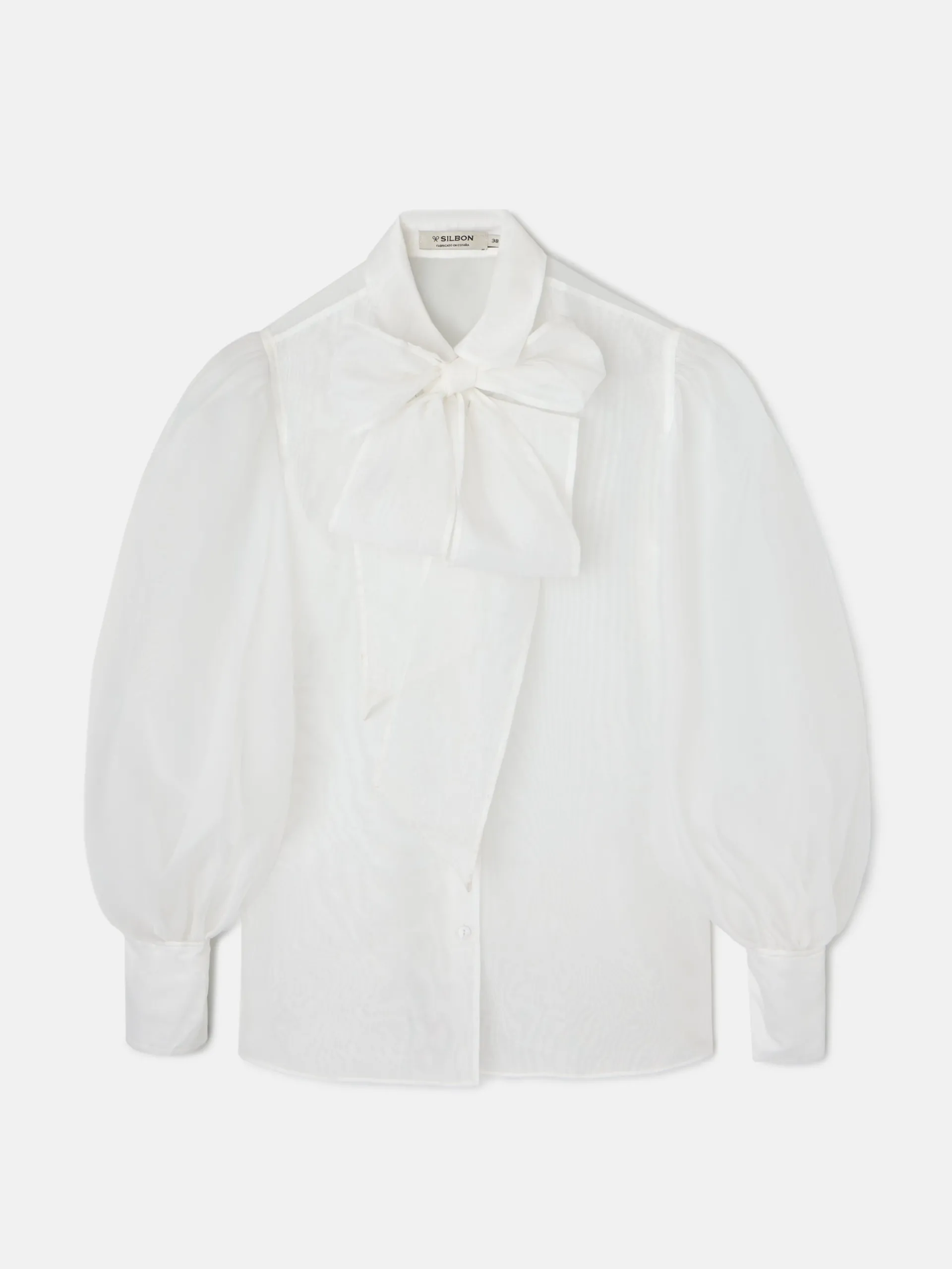 Silbon Camisas Y Blusas-Camisa CaprileX organza blanca Blanco