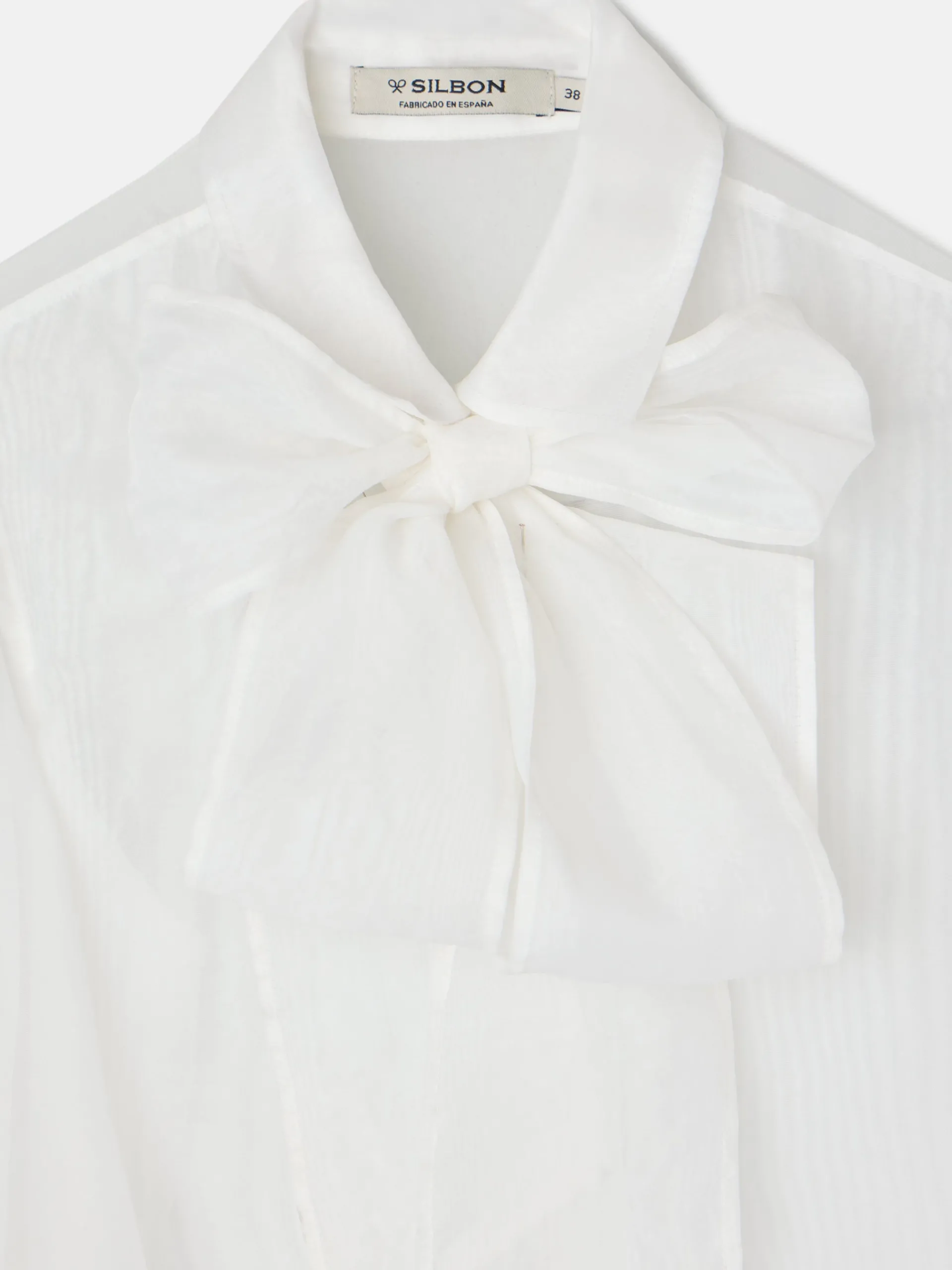 Silbon Camisas Y Blusas-Camisa CaprileX organza blanca Blanco