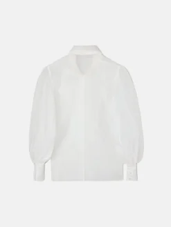 Silbon Camisas Y Blusas-Camisa CaprileX organza blanca Blanco