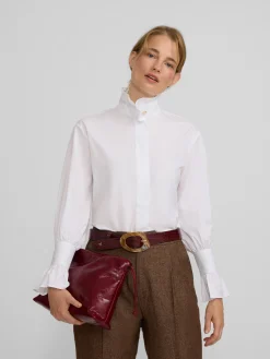 Silbon Camisas Y Blusas-Camisa detalle puño blanca Blanco