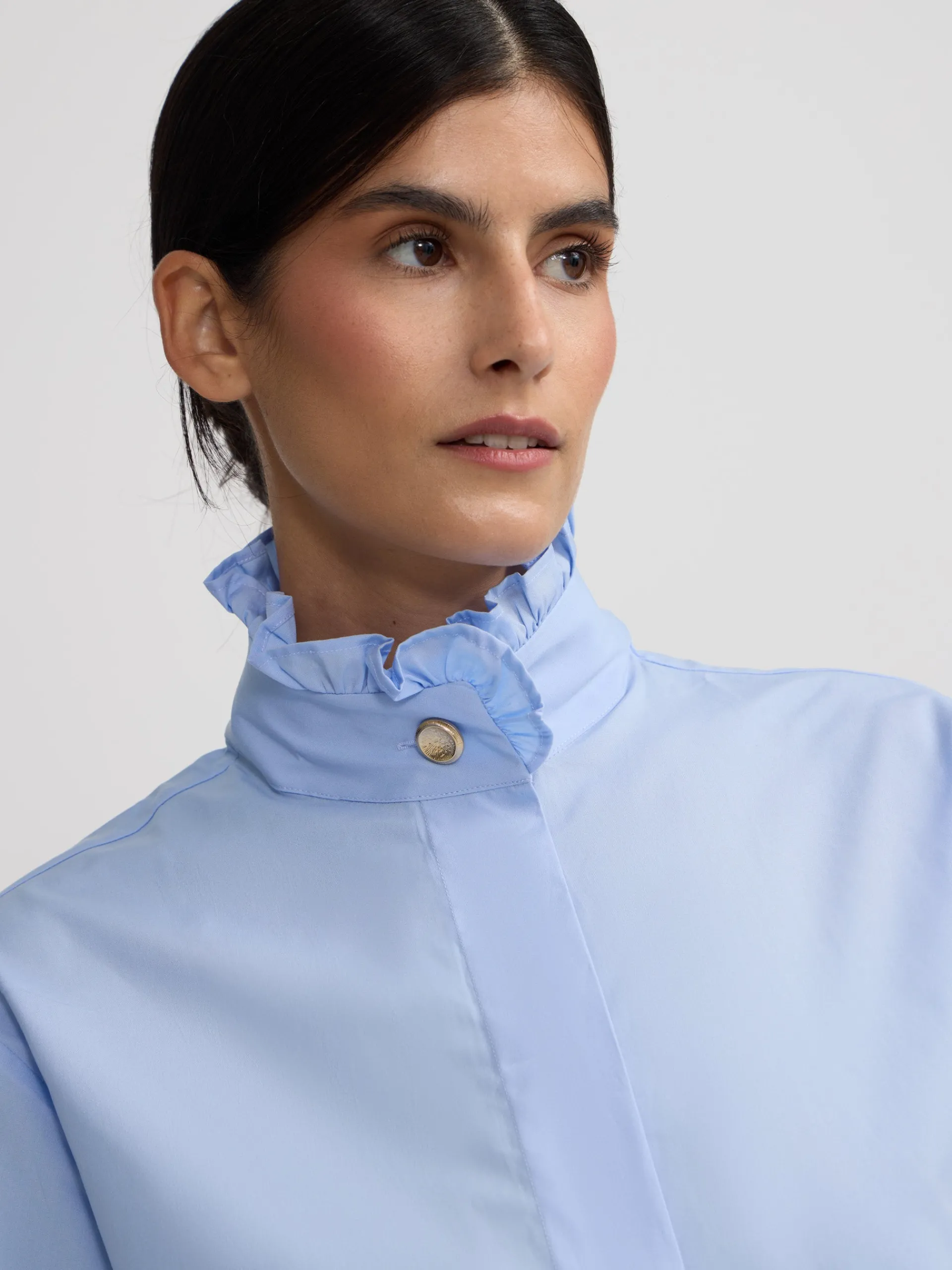 Silbon Camisas Y Blusas-Camisa detalle puño Celeste