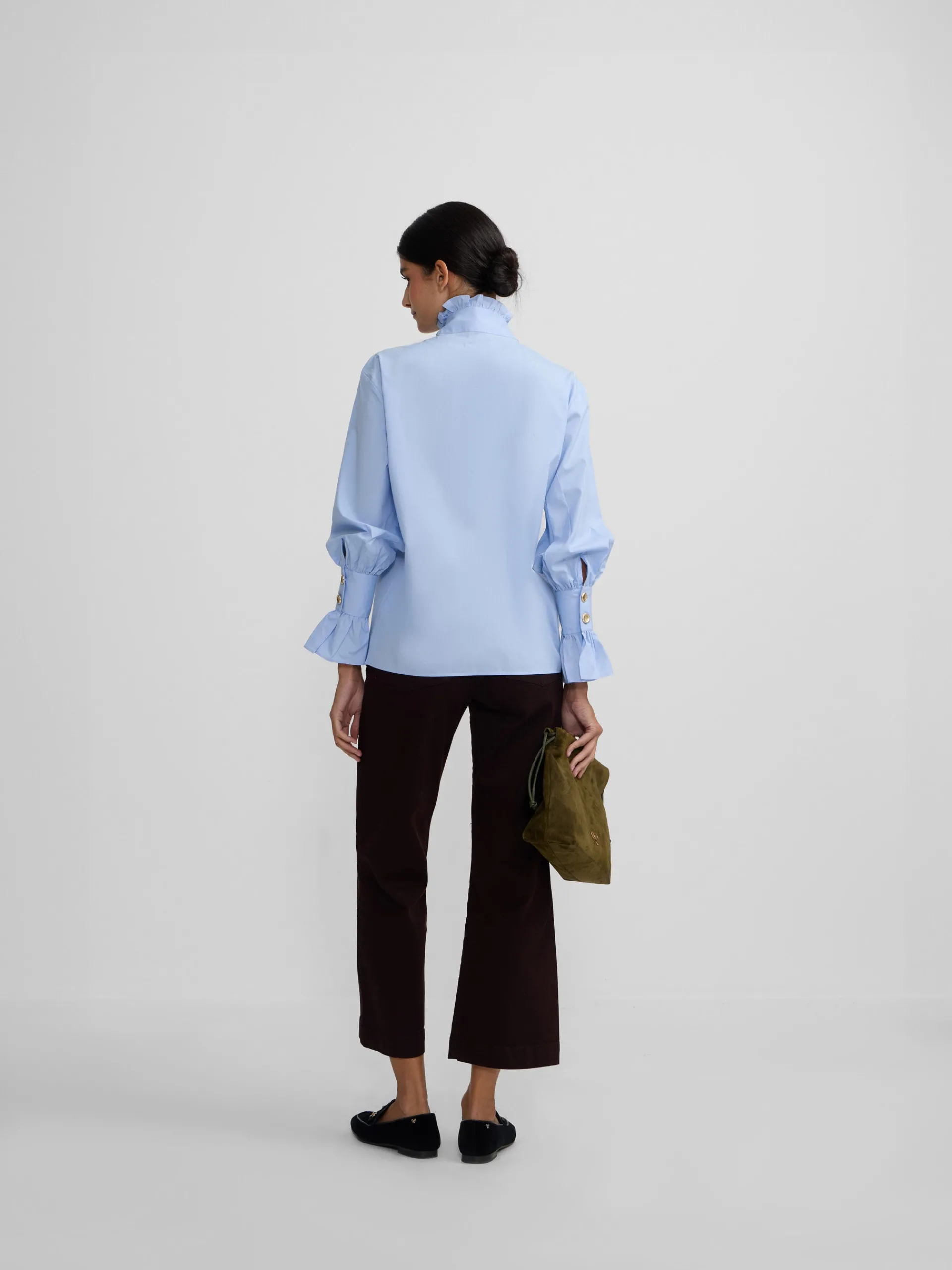 Silbon Camisas Y Blusas-Camisa detalle puño Celeste