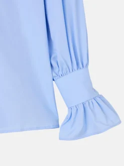 Silbon Camisas Y Blusas-Camisa detalle puño Celeste