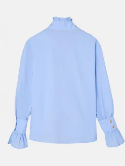Silbon Camisas Y Blusas-Camisa detalle puño Celeste