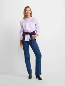 Silbon Camisas Y Blusas-Camisa fruncidos Malva