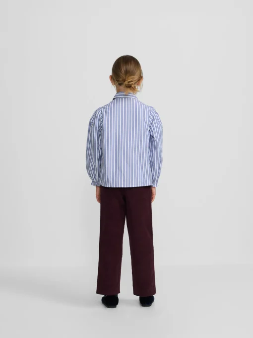 Silbon Camisas Y Blusas-Camisa girl fruncidos rayas y blanca Azul