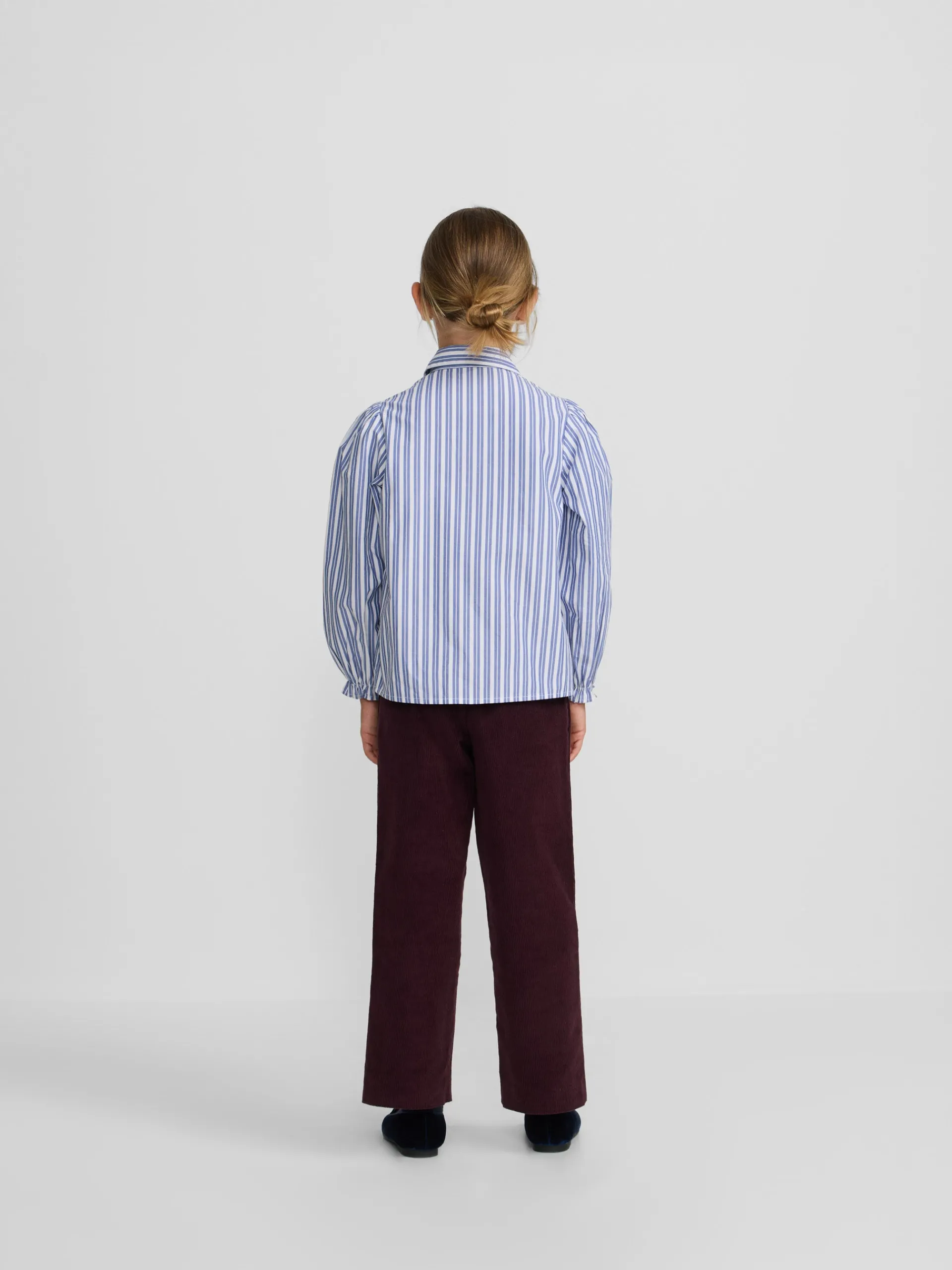Silbon Camisas Y Blusas-Camisa girl fruncidos rayas y blanca Azul