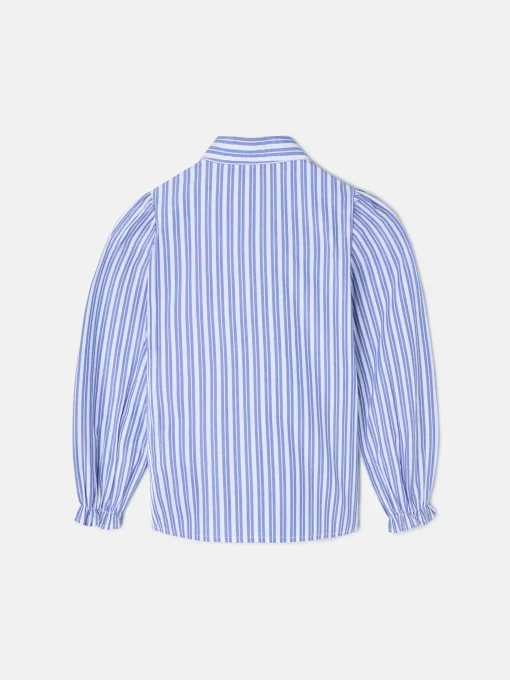 Silbon Camisas Y Blusas-Camisa girl fruncidos rayas y blanca Azul