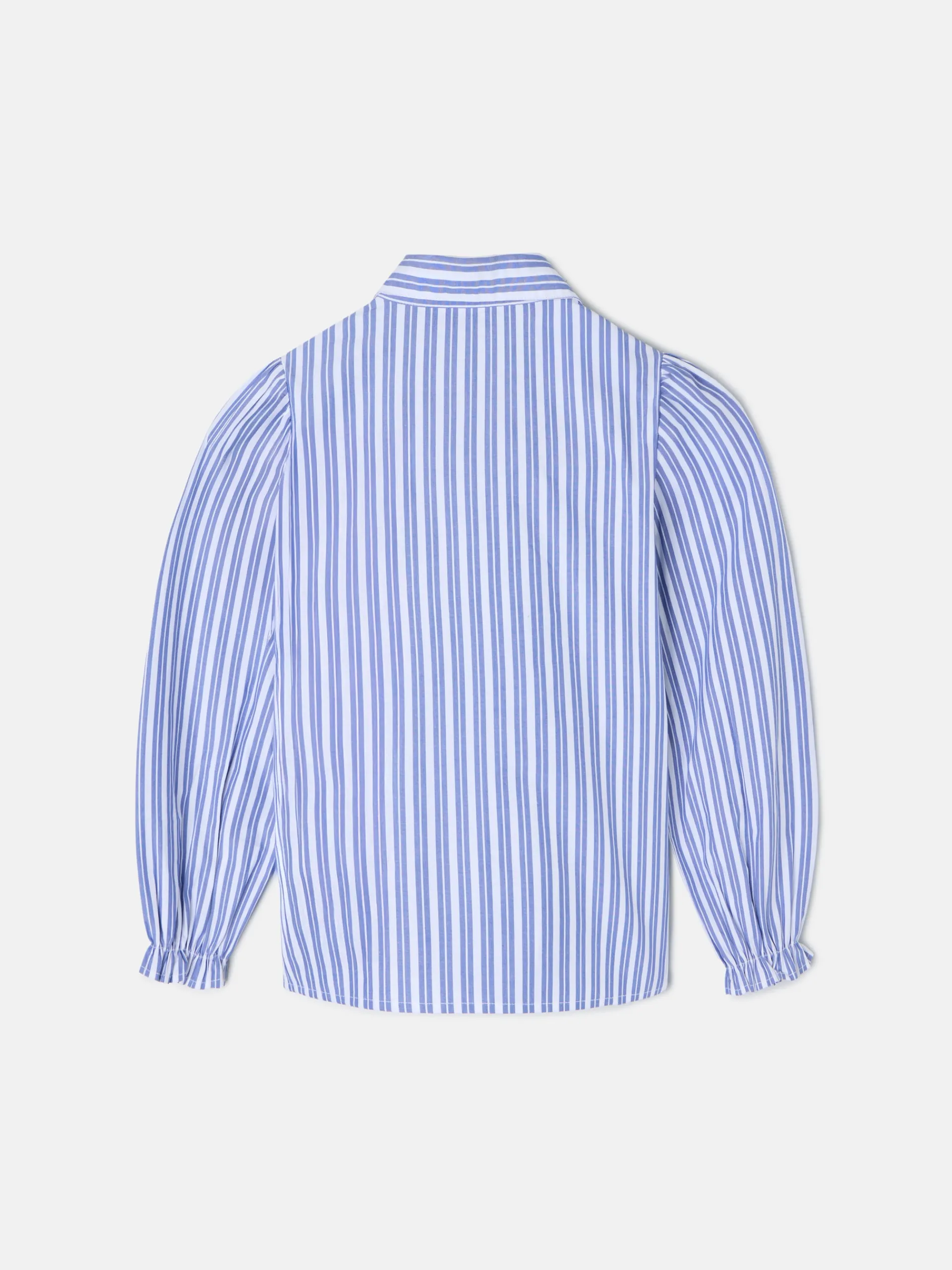 Silbon Camisas Y Blusas-Camisa girl fruncidos rayas y blanca Azul