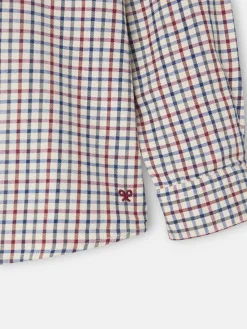 Silbon Camisas Y Blusas-Camisa girl volante cuadros azul y rojo Azul y rojo