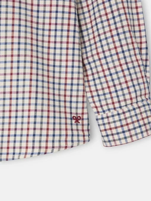 Silbon Camisas Y Blusas-Camisa girl volante cuadros azul y rojo Azul y rojo