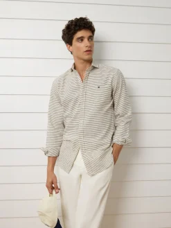 Silbon Smart Casual·Camisas Sport-Camisa sport bolsillo raya horizontal azul marino Azul marino