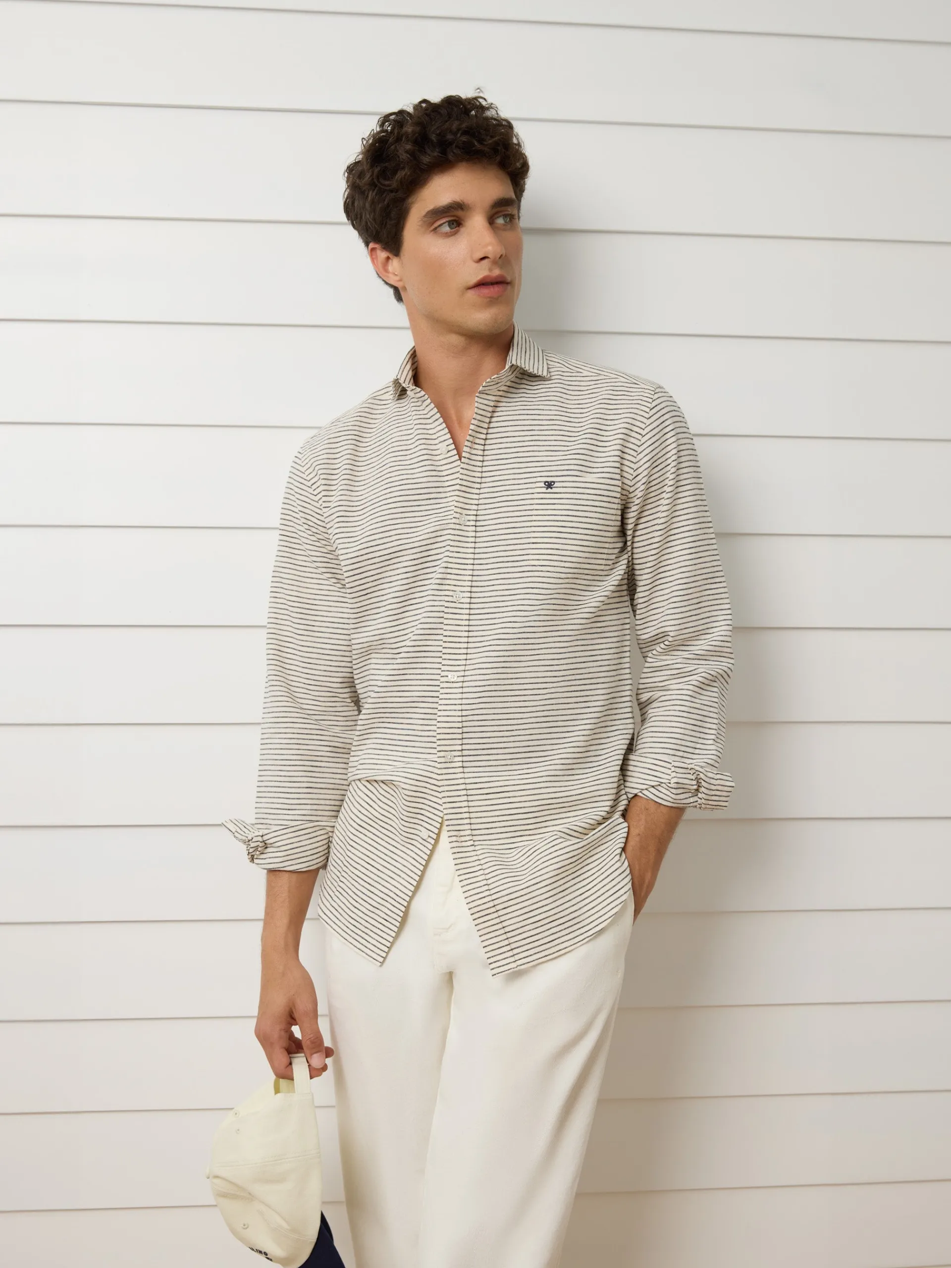 Silbon Smart Casual·Camisas Sport-Camisa sport bolsillo raya horizontal azul marino Azul marino