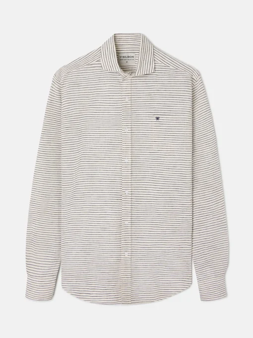 Silbon Smart Casual·Camisas Sport-Camisa sport bolsillo raya horizontal azul marino Azul marino