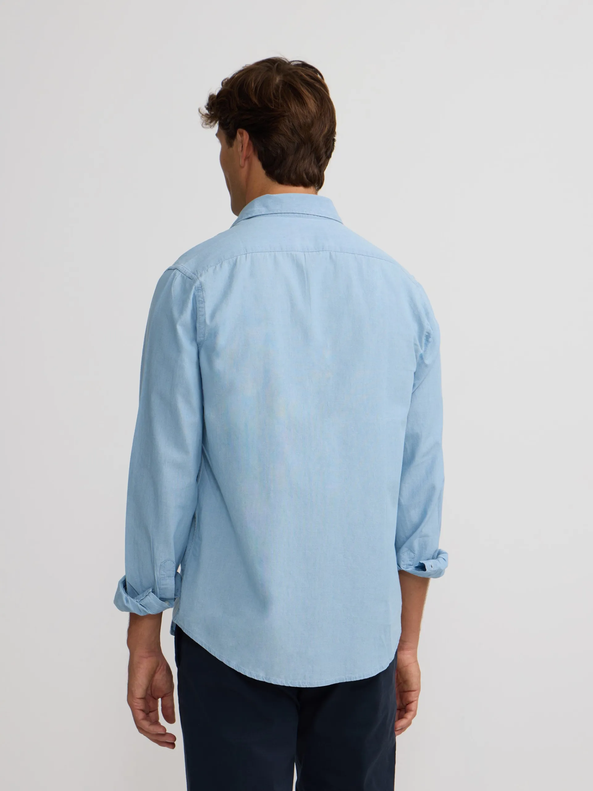 Silbon Smart Casual·Camisas Sport-Camisa sport denim medio Azul