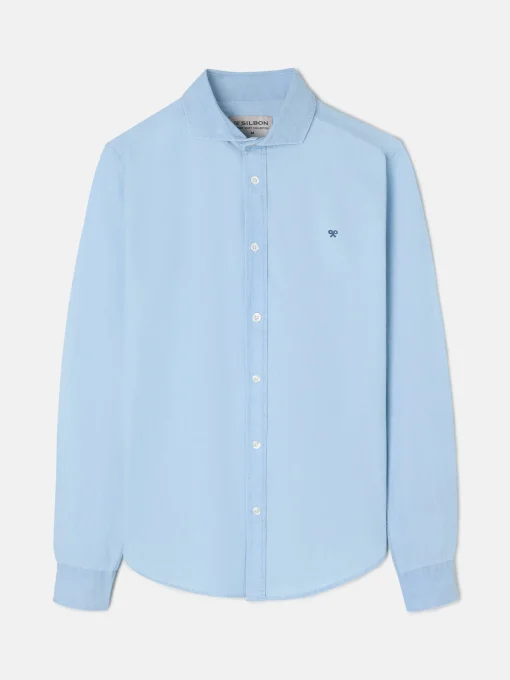 Silbon Smart Casual·Camisas Sport-Camisa sport denim medio Azul