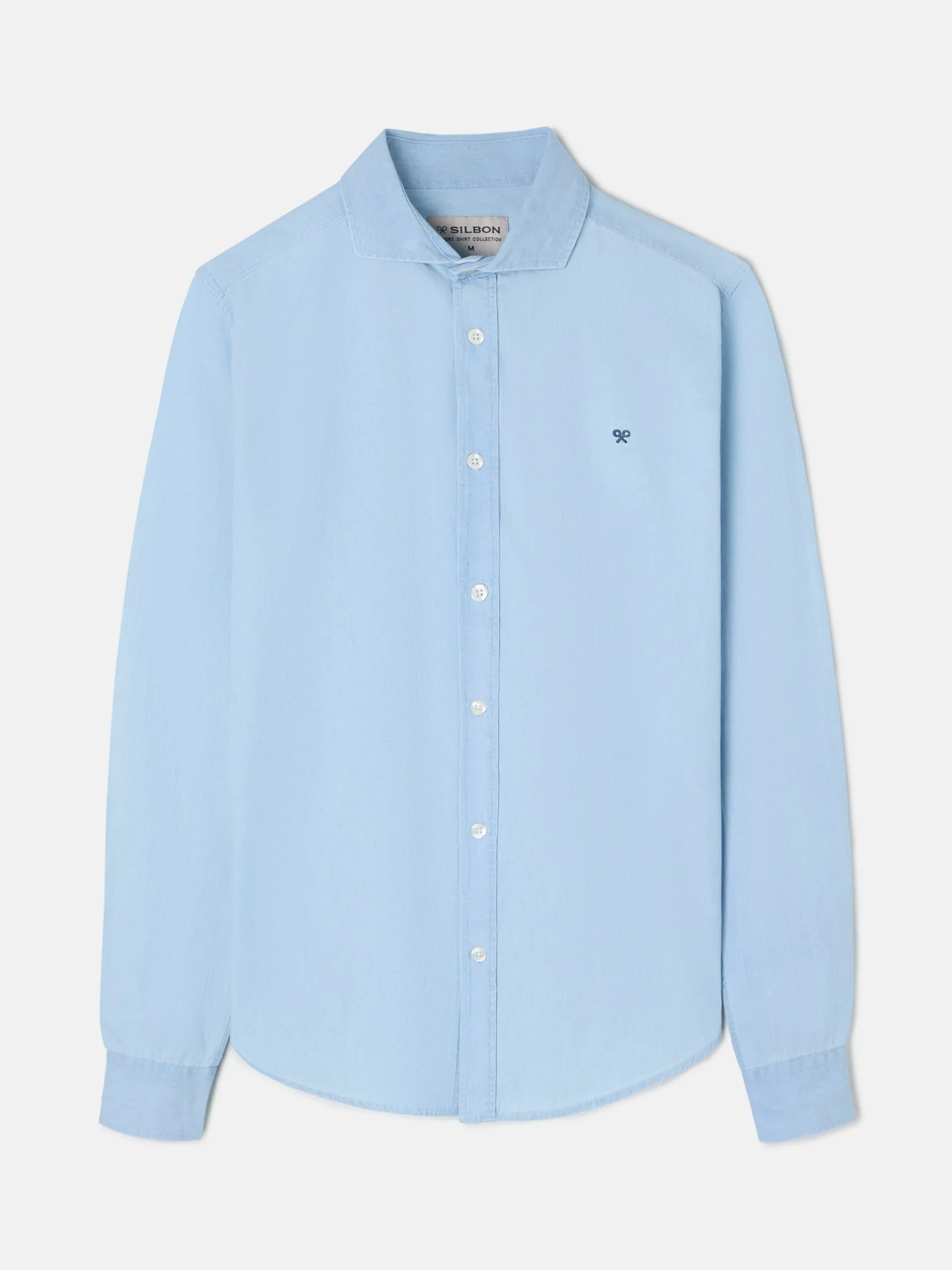 Silbon Smart Casual·Camisas Sport-Camisa sport denim medio Azul
