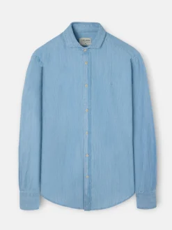 Silbon Smart Casual·Camisas Sport-Camisa sport denim cutaway azul claro Azul claro