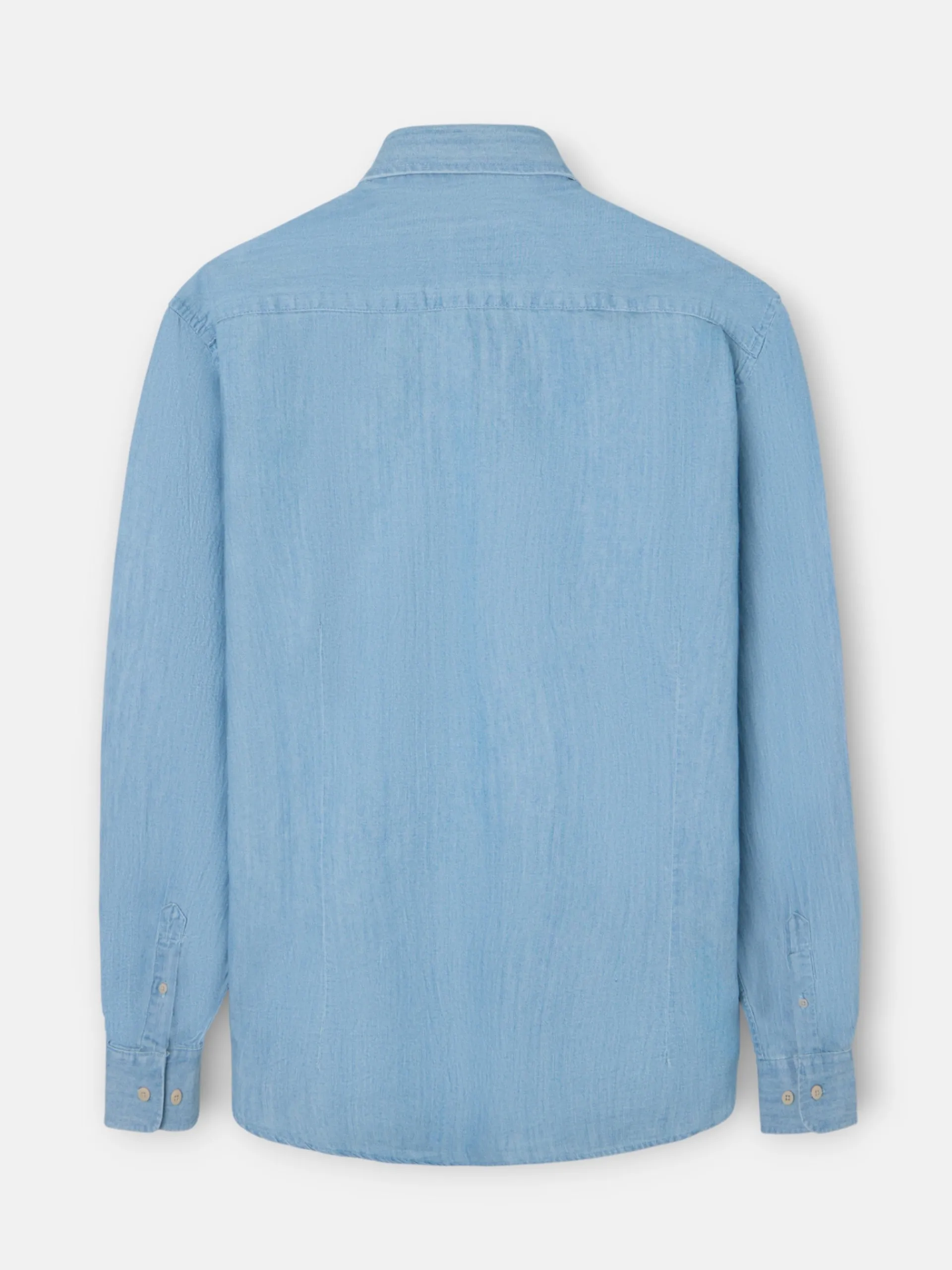 Silbon Smart Casual·Camisas Sport-Camisa sport denim cutaway azul claro Azul claro