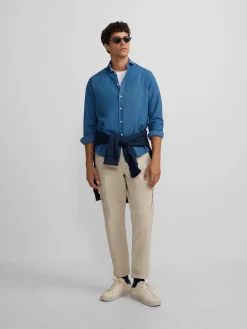 Silbon Smart Casual·Camisas Sport-Camisa sport estructura denim azul medio Azul&nbsp;medio